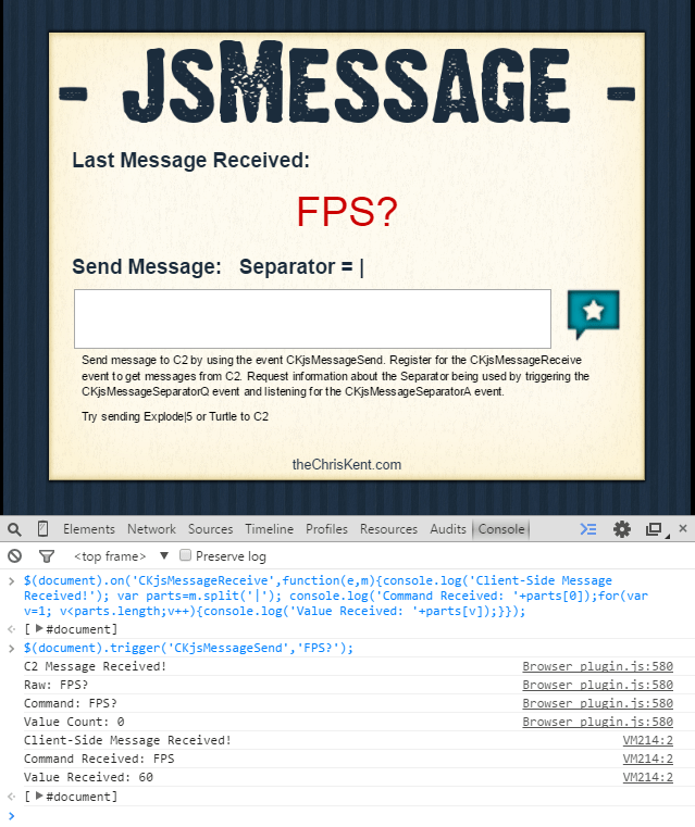 SendMessagesWithValues